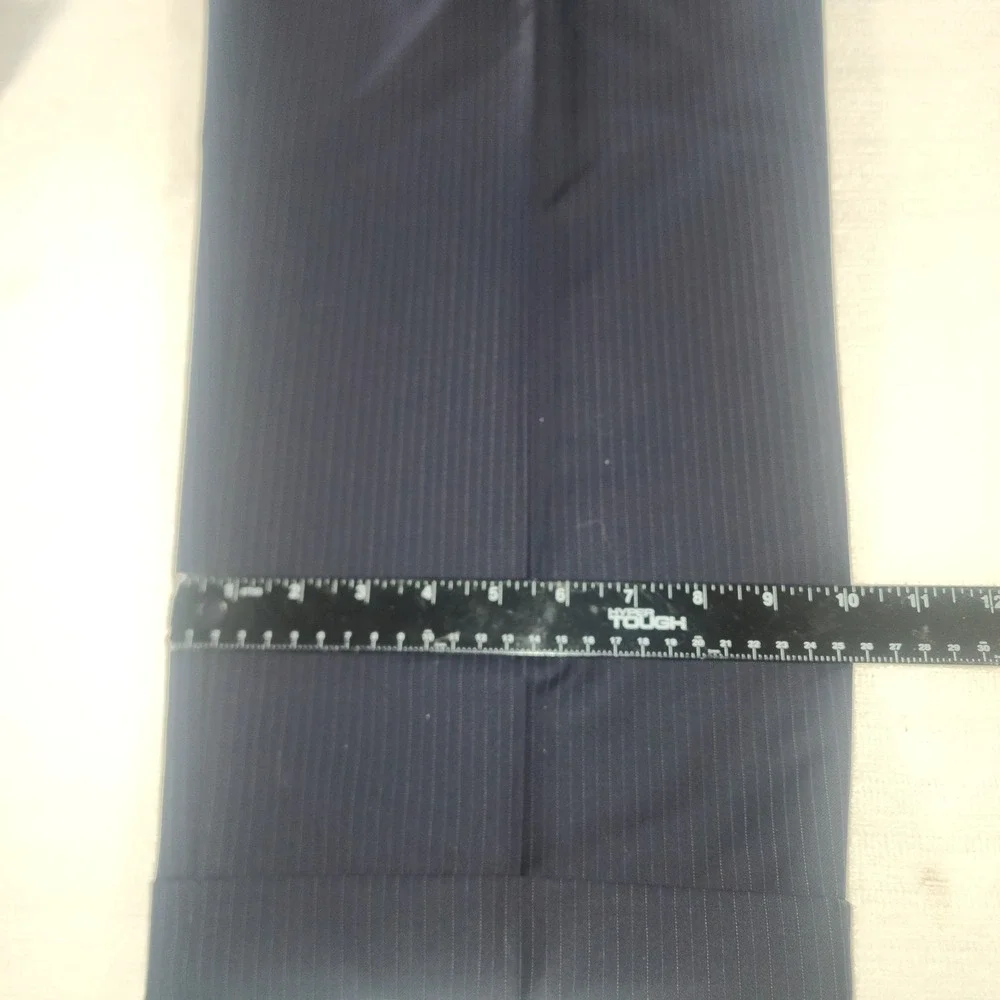 Brooks Brothers 1818 Madison Suit Mens 43R 38W Navy Pinstripe Wool Italy VBC